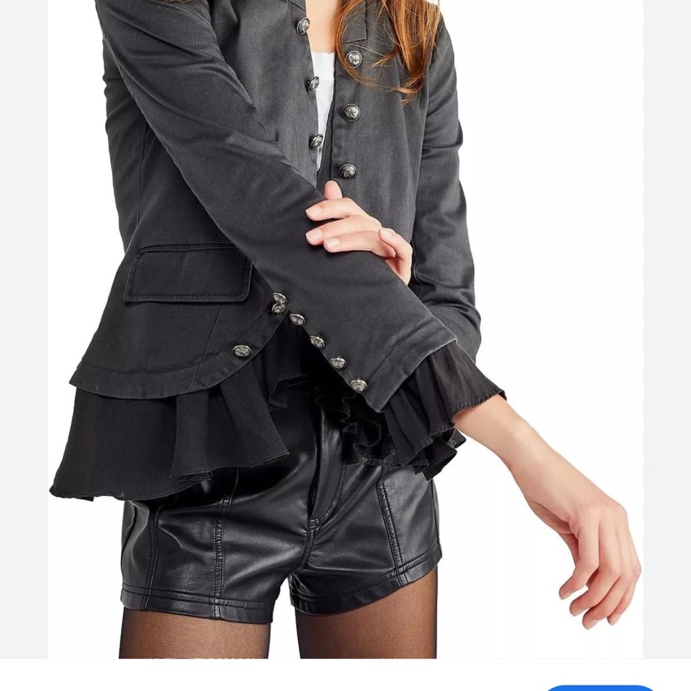 Free people anthropology ruffles romance jacket size small